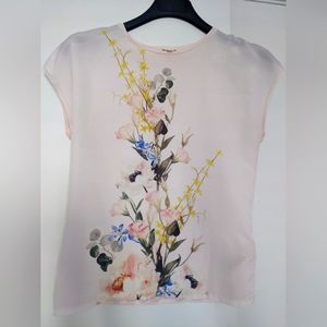 Ted Baker pink floral blouse
